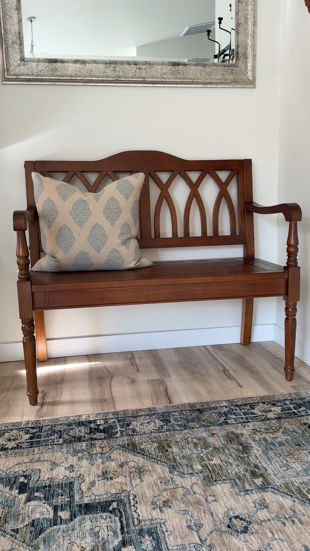 This pretty bench from Wayfair is on sale right now! It’s in my entry for people to sit comfortably and take their shoes off. It’s all wood and very sturdy. It’s also so simple to put together. 

#LTKHome #LTKSaleAlert