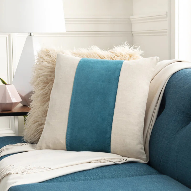 Kat Striped Cotton Throw Pillow | Birch Lane