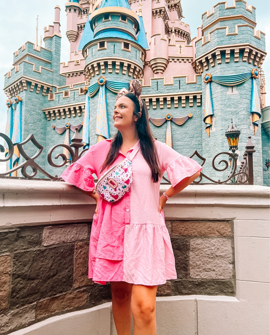 Magic Kingdom WDW Walt Disney World Disneyland Cinderella Castle Stoney Clover Lane SCL Disney Flamingo Patch SheIn Find Asymmetrical Two Tone Ruffle Shirt Dress 

#LTKtravel #LTKitbag #LTKunder50