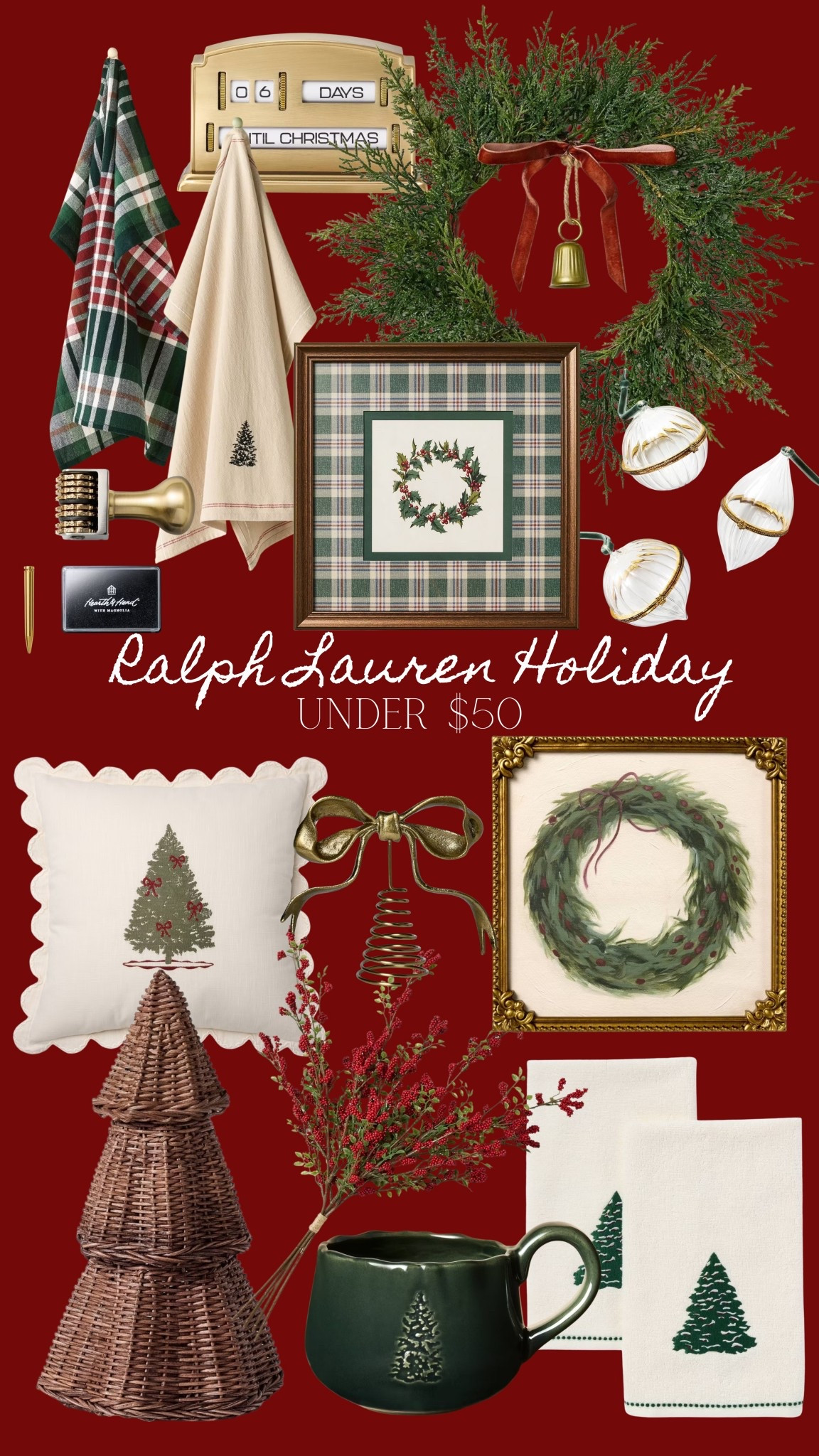 Ralph Lauren Holiday under $50 

ralph lauren holiday, ralph lauren christmas, affordable christmas decor, christmas home decor, target home decorr

#LTKHome #LTKFindsUnder50 #LTKHoliday