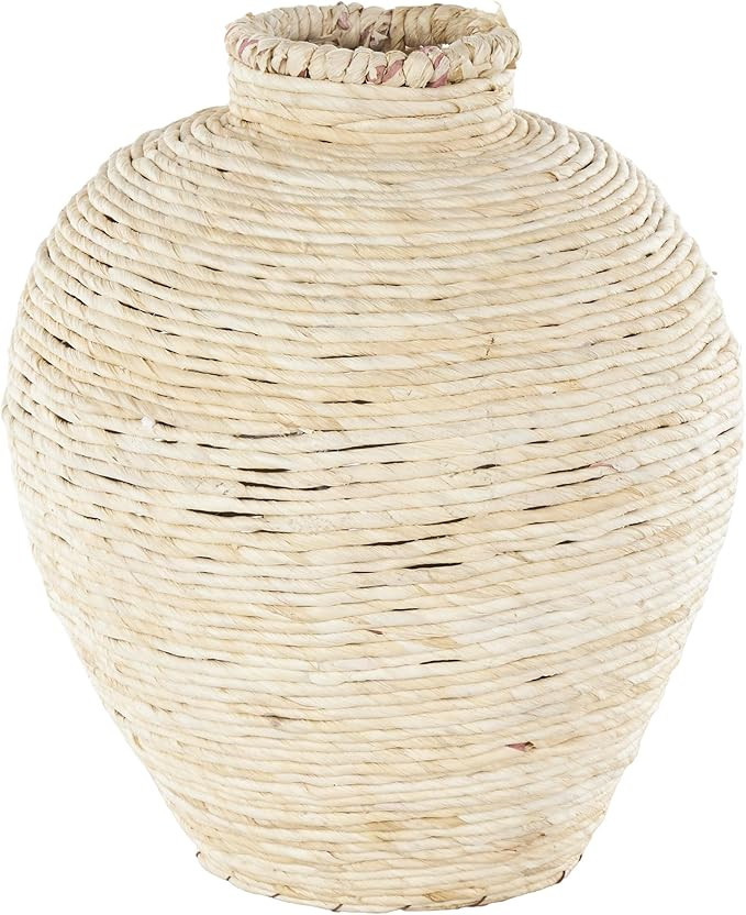 Deco 79 Bamboo Wood Handmade Decorative Vase Wrapped Pot Centerpiece Vase, Vase for Home Decorati... | Amazon (US)