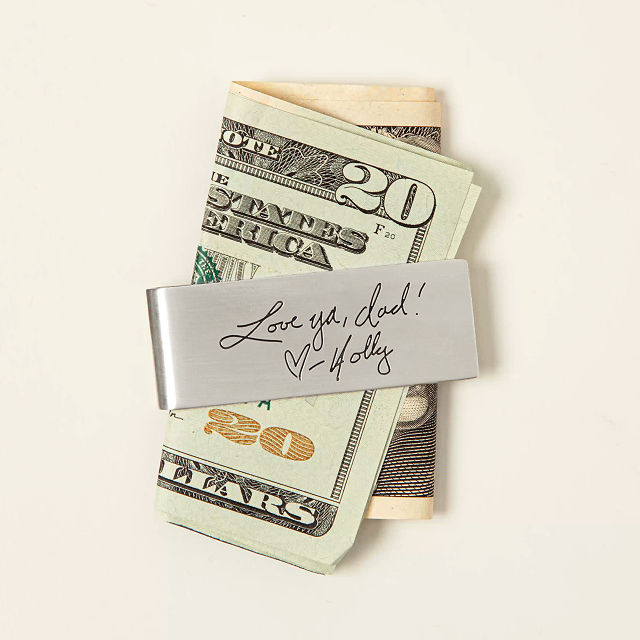 Handwritten Message Money Clip | UncommonGoods