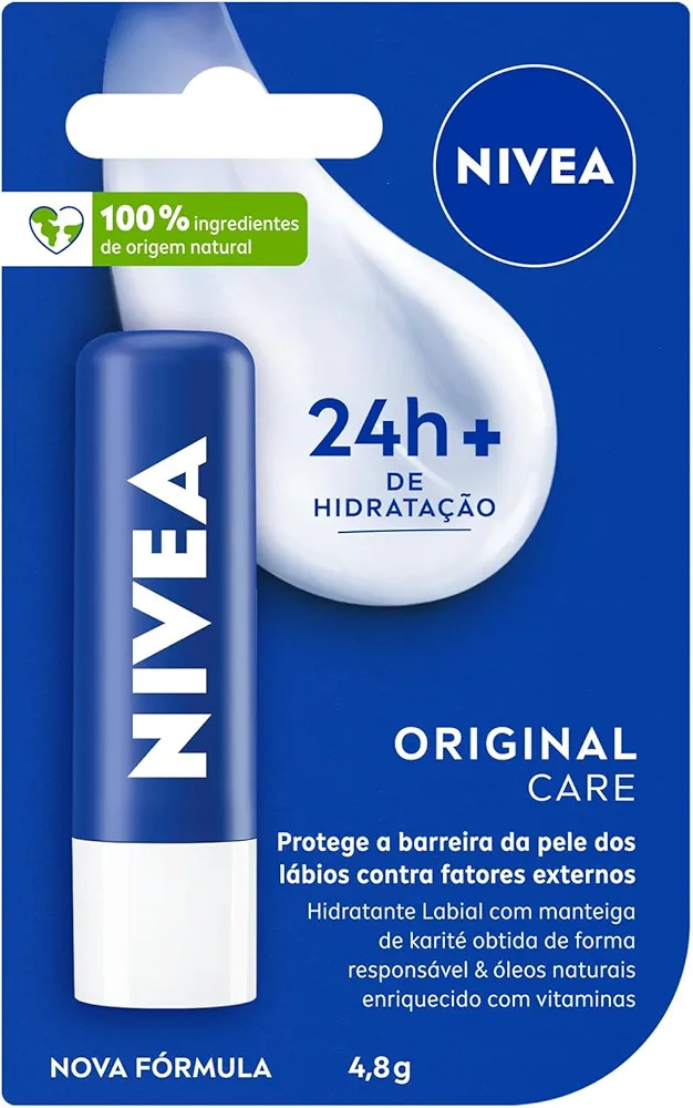 NIVEA Hidratante Labial Original Care - Com Manteiga de Karité & Pantenol, hidrata por 12 horas ... | Amazon (BR)