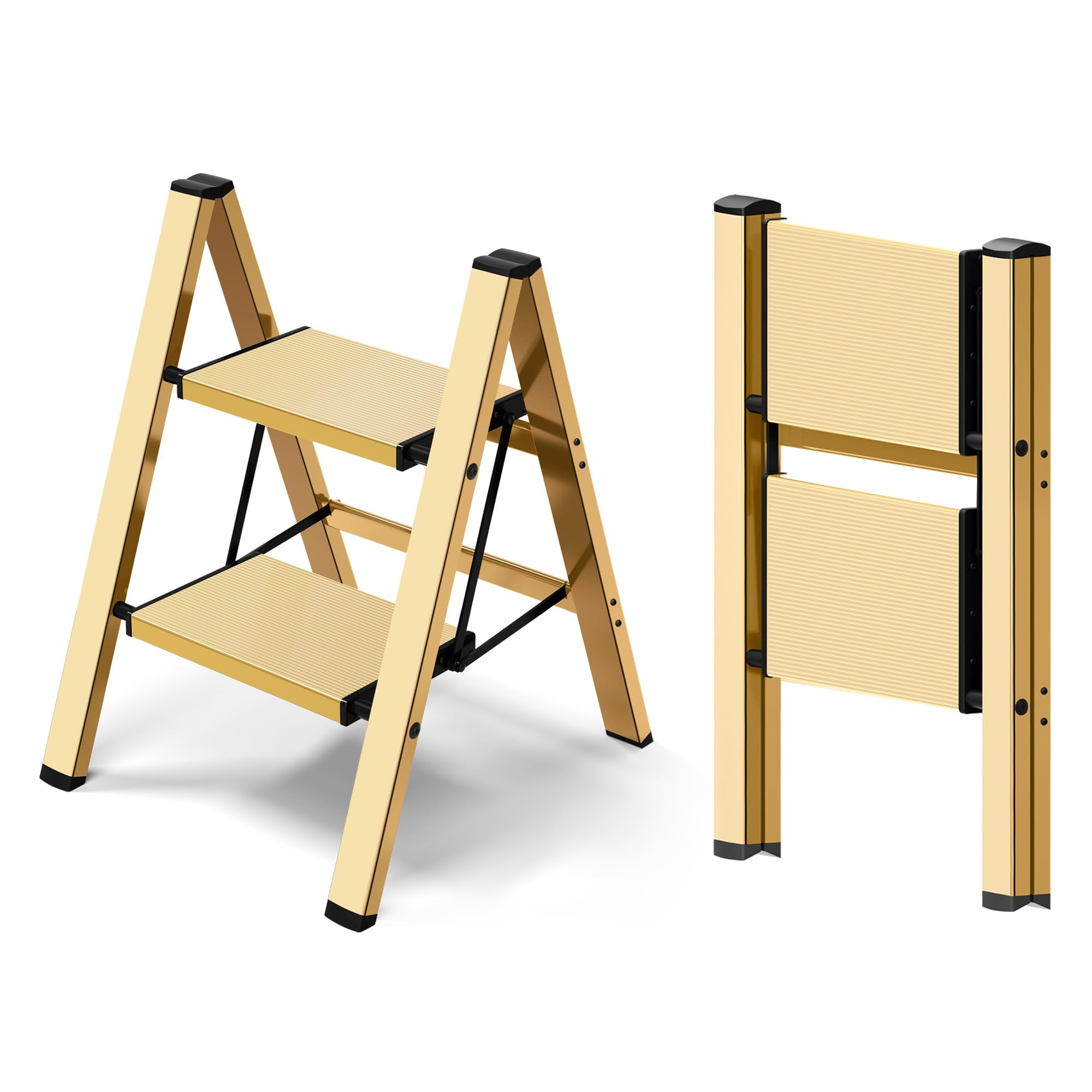 Taranta 2 Step Ladder,Aluminum Lightweight Folding 2 Step Stool with Anti-Slip Wide Pedal,330lbs ... | Amazon (US)