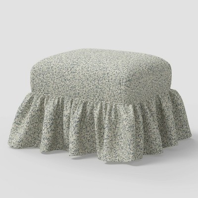 Ruffle Skirt Ottoman Marisha Vine Mauve - Threshold™ designed with Studio McGee | Target