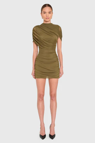 Amanda Uprichard Evianna Dress in Olive - Size S | Amanda Uprichard