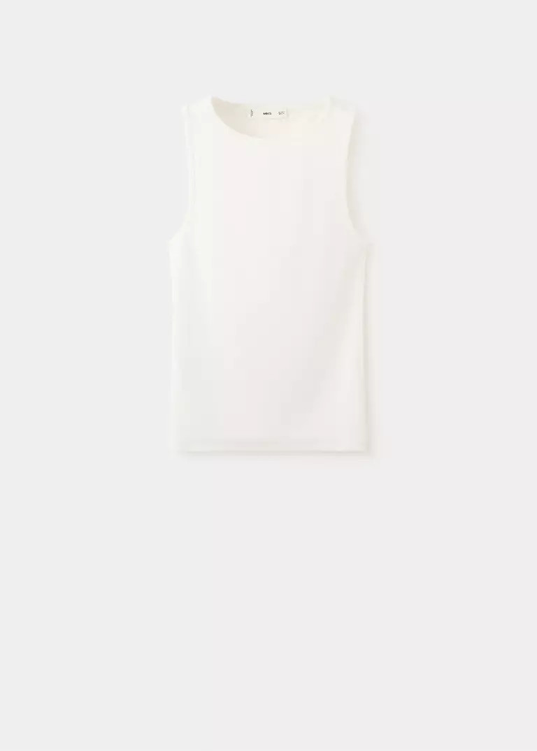 Ribbed cotton-blend top - Women | MANGO USA | Mango (US/MX/AU)