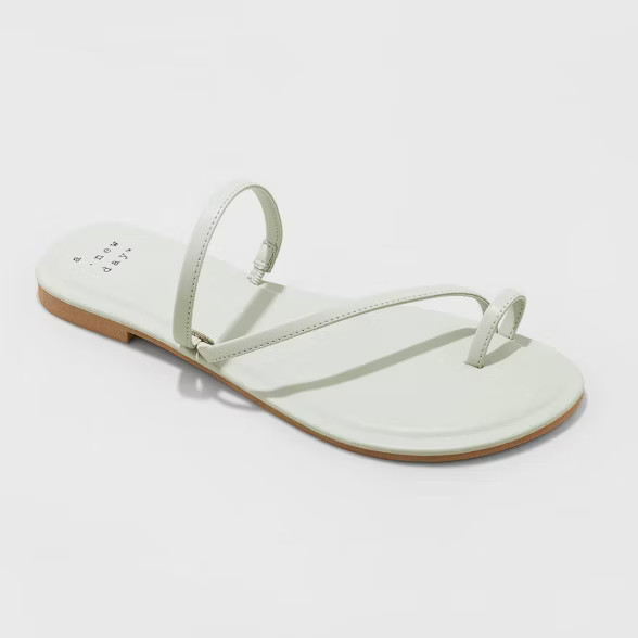 Women's Alix Skinny Strap Toe Loop Sandals - A New Day™ | Target