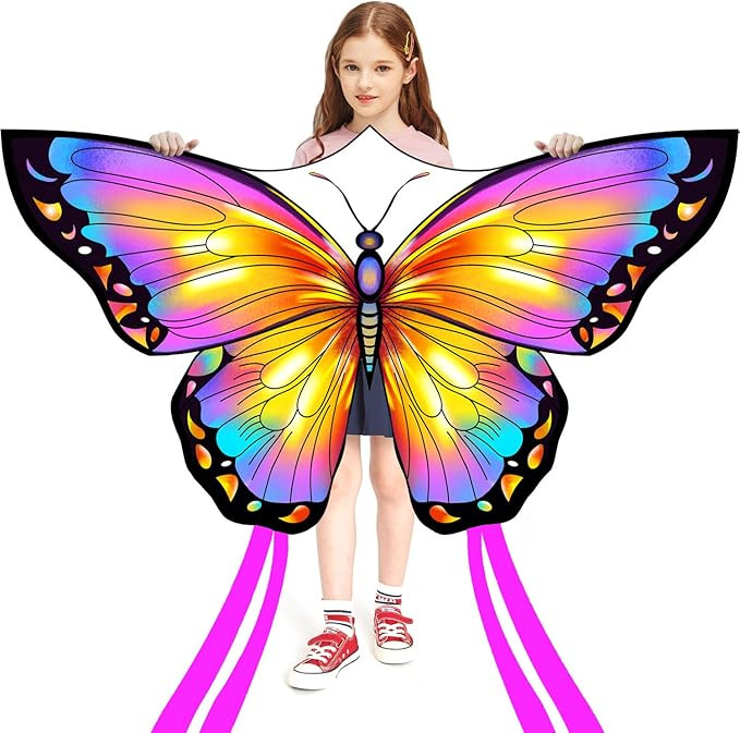 HONBO Butterfly Kites for Kids & Adults,55" x 28" Large Beginner Kite for Kids Ages 4-8,Easy to F... | Amazon (US)