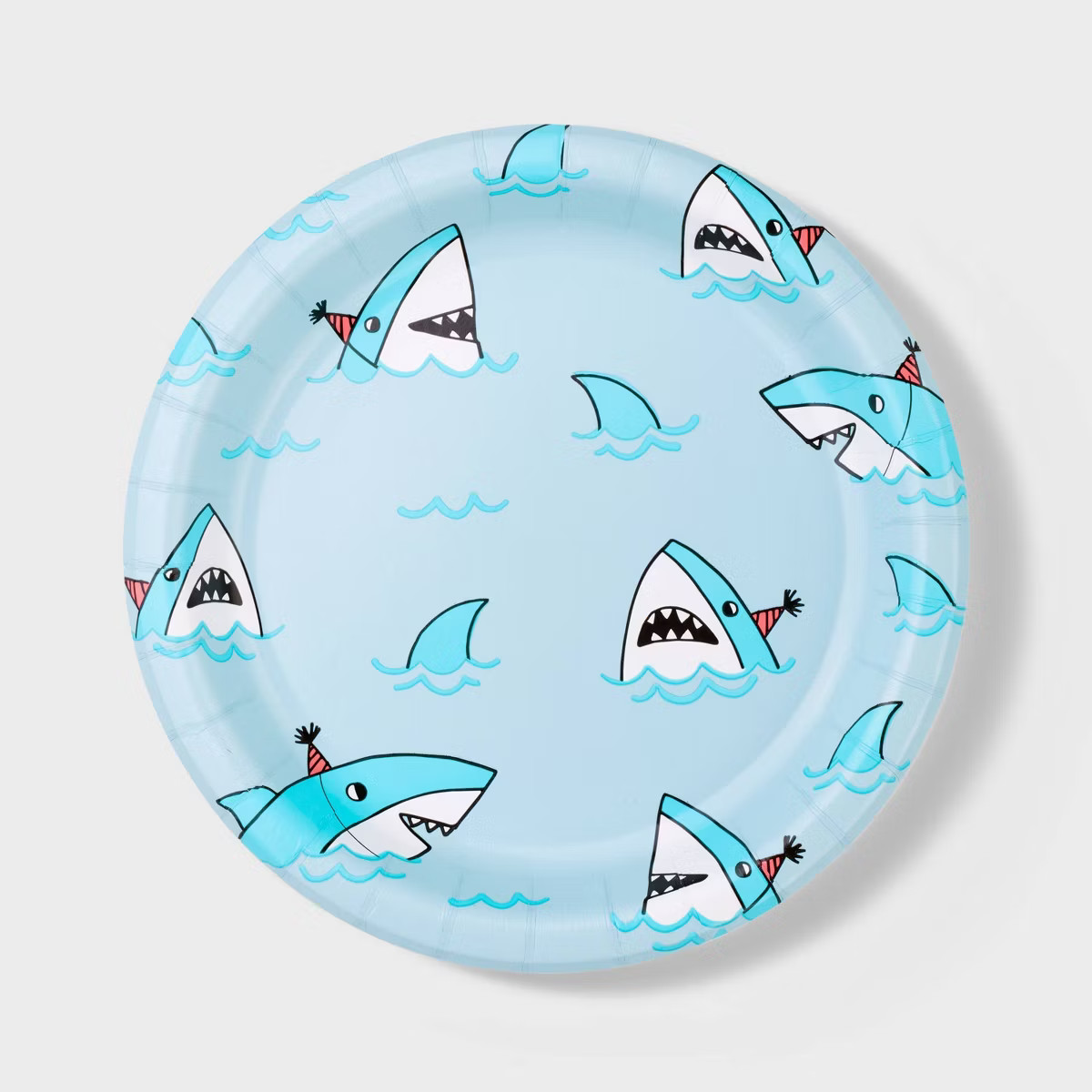 20ct 8.5" Disposable Shark Dinner Plates - Spritz™ | Target