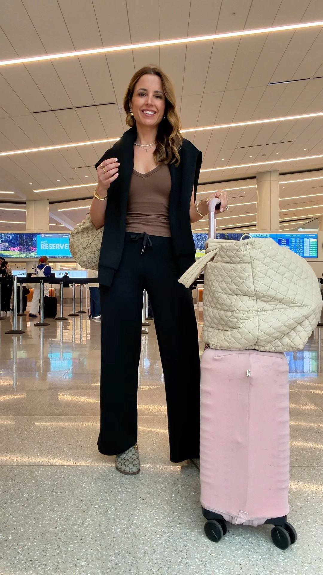 My favorite sets to travel in! Wearing XS petite in pants and XS in sweatshirt. I wore this in my red-eye flight to Iceland! Travel outfit. Airport outfit. Matching pants set. Code LISAMARIEXSPANX for 15% off first purchase + free shipping, excluding sales @spanx #spanxpartner

#LTKootd #LTKPetite #LTKTravel
