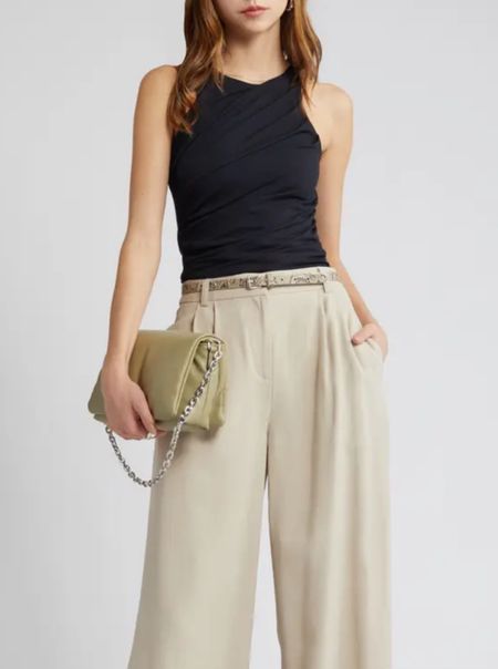 Black top
Pleated pants
Pants

Resort wear
Vacation outfit
Date night outfit
Spring outfit
#Itkseasonal
#Itkover40
#Itku

#LTKfindsunder100 #LTKshoecrush #LTKfindsunder50