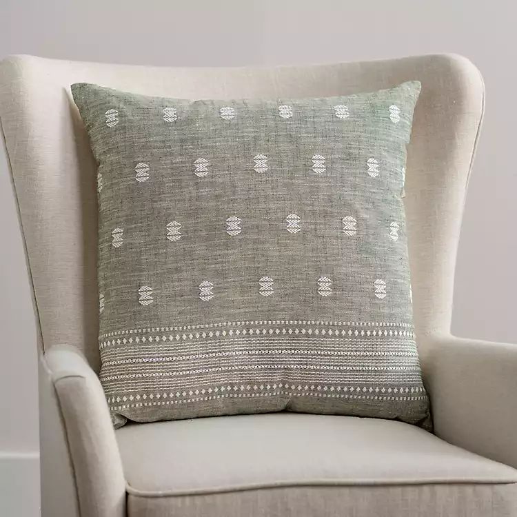 New! Carlyle Sage Pillow | Kirkland's Home