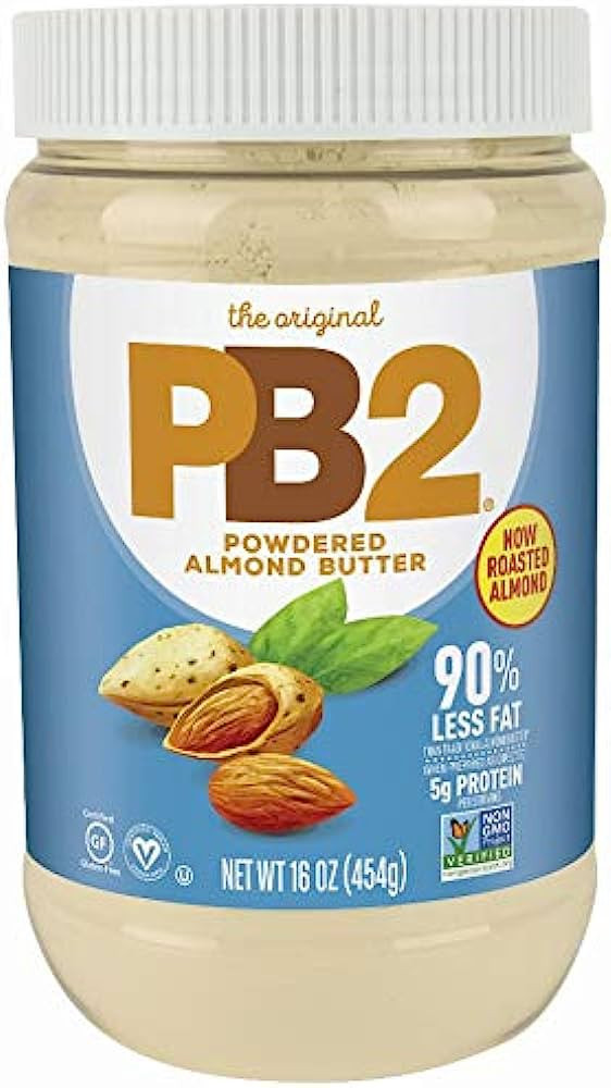 PB2 Powdered Roasted Almond Butter, 16oz Low-Fat Vegan Almond Powder, Low Carb Nut Butter, Non-GM... | Amazon (US)