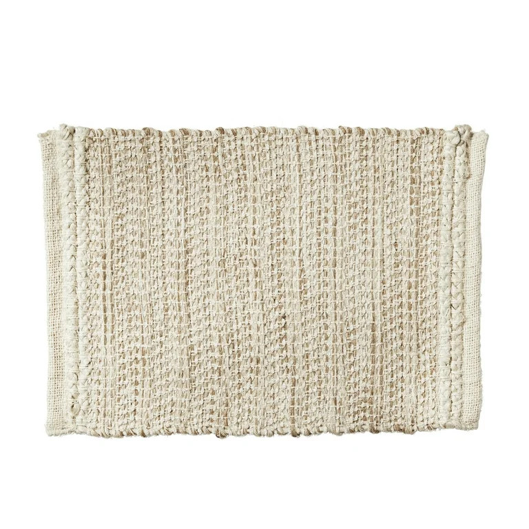 Better Homes & Gardens Natural & Ivory Jute 14" x 19" Placemat - 14" x 19" | Walmart (US)
