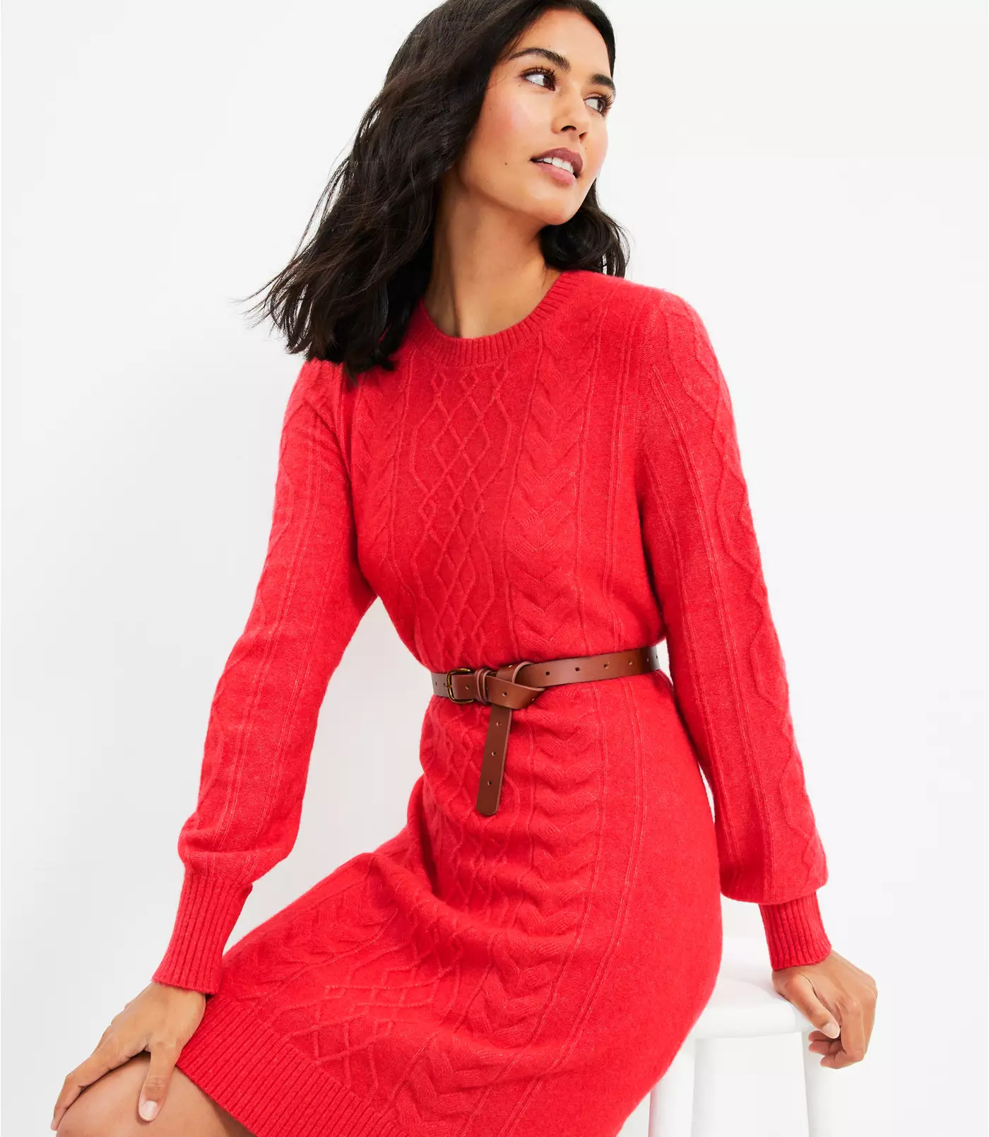 Cable Sweater Dress | LOFT