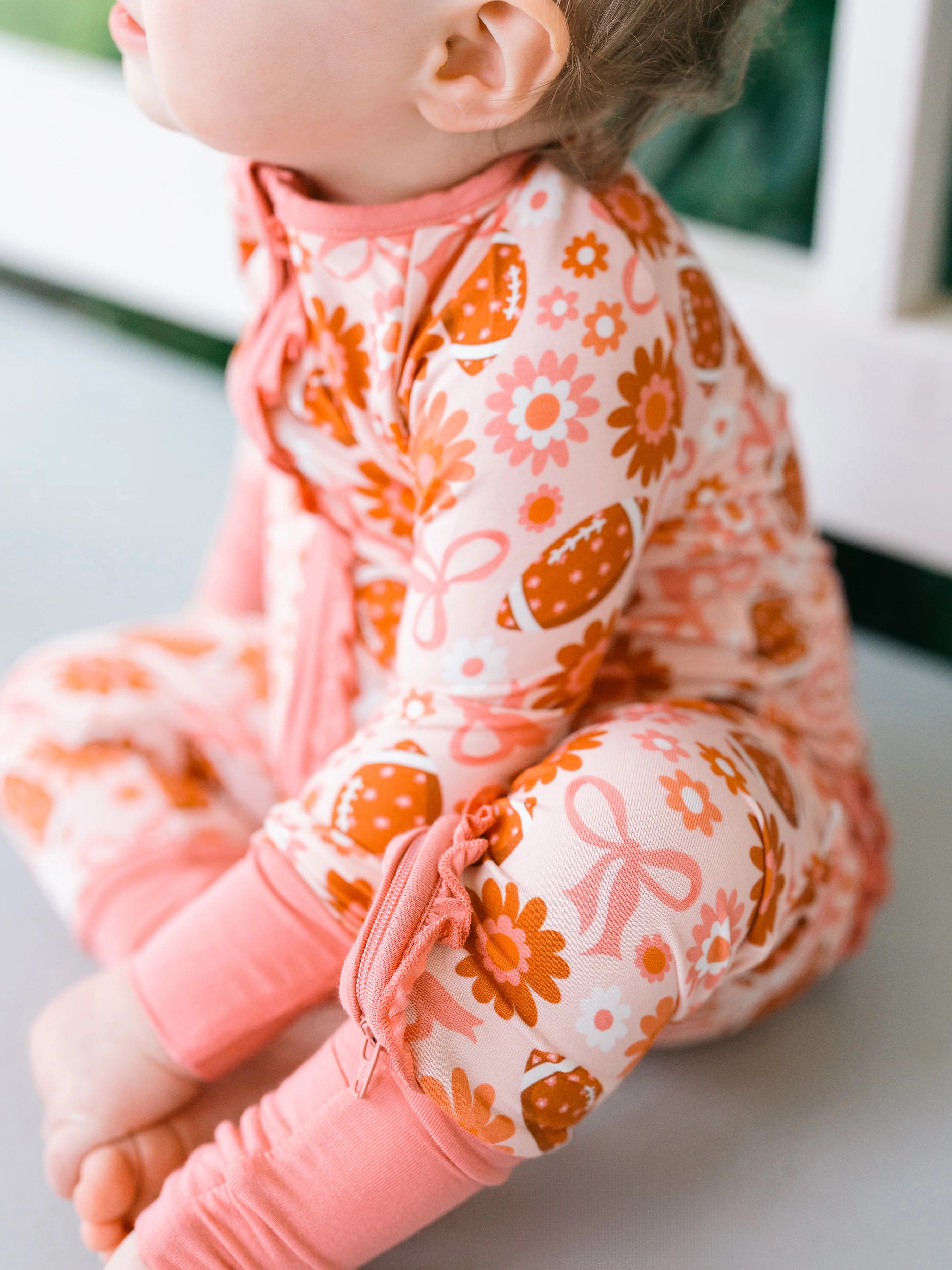 Sports Girly Premium Ruffle Romper | Poppy Kids Co