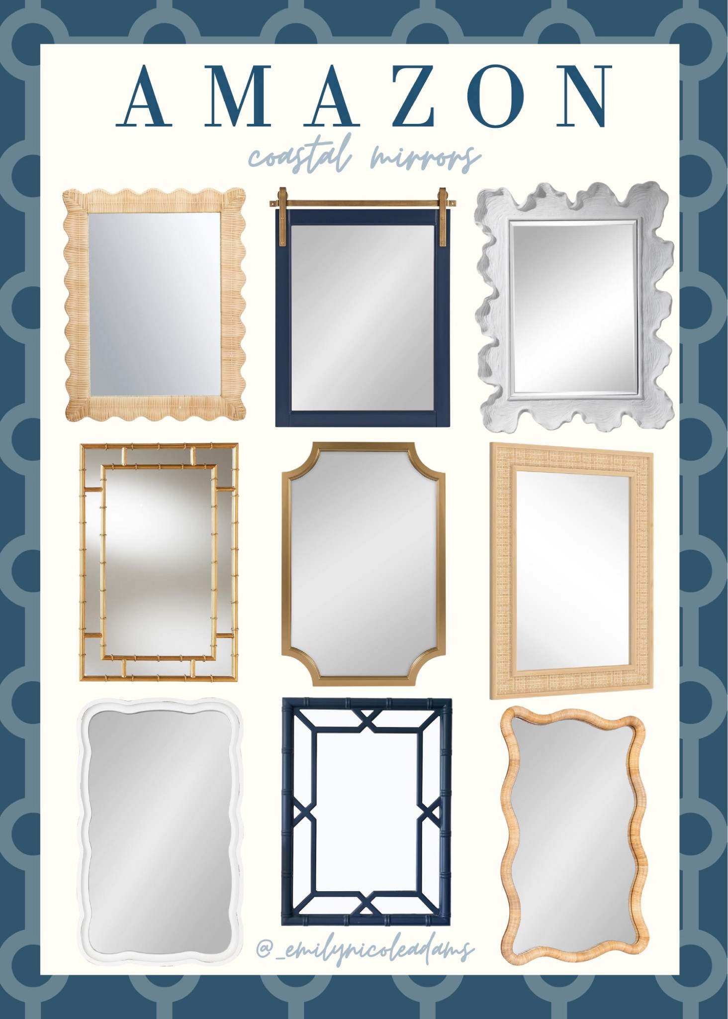 Amazon Coastal Mirrors🩵 coastal mirrors, coastal decor, Amazon decor, Amazon decoration, Amazon style, Amazon favorites, Amazon must haves, Amazon coastal, coastal home, coastal grandmother, coastal design, coastal favorites, neutral home, mirrors, mirror design, mirrors under $100

#LTKStyleTip #LTKFindsUnder50 #LTKHome