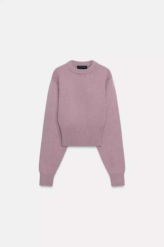 SHORT BASIC KNIT SWEATER | Zara US