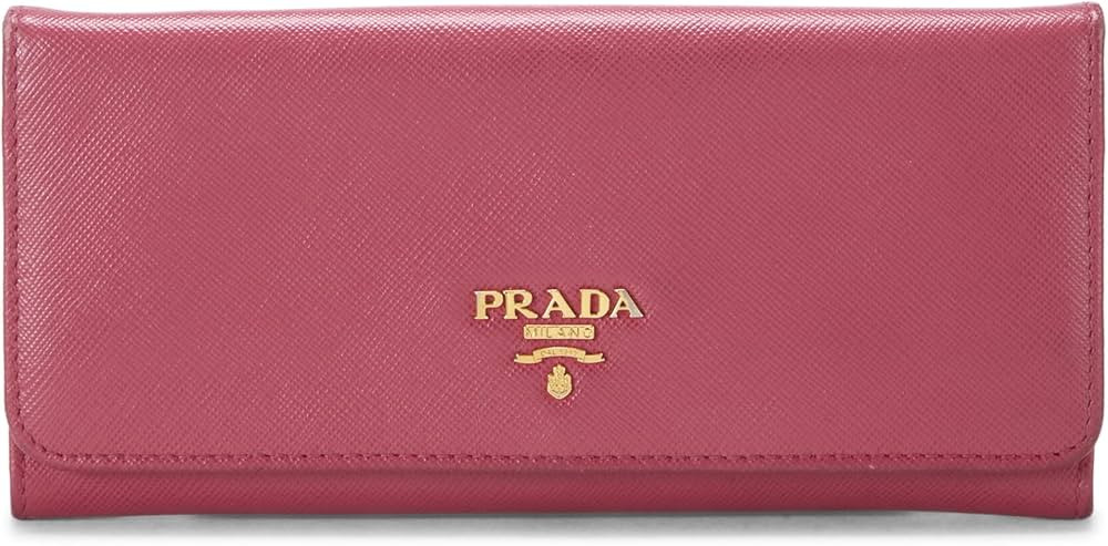 Amazon.com: Prada, Pre-Loved Pink Saffiano Continental Wallet, Pink : Luxury Stores | Amazon (US)