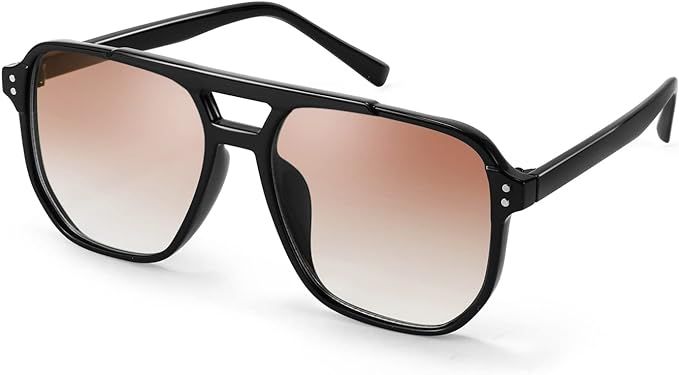 FEISEDY Retro Square Aviator Sunglasses Women Men 70s Vintage Trendy Plastic Frame Sun Glasses B2... | Amazon (US)