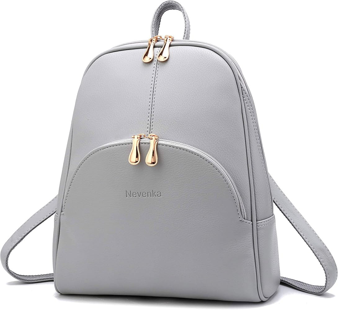 Nevenka Backpack Purse for Women Casual Shoulder Bag PU Leather Zipper Closure Adjustable Strap | Amazon (US)