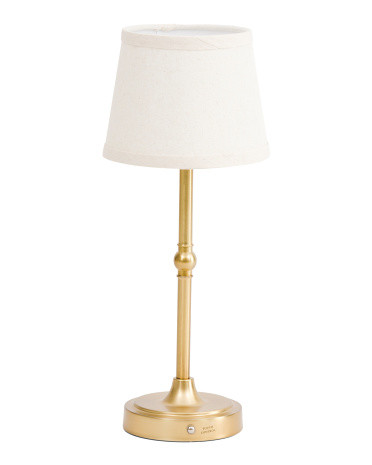 16in Linen Shade Led Iron Touch Lamp | TJ Maxx