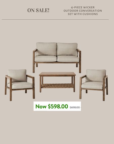 On sale! Designer look for less patio conversation set  

#LTKsalealert #LTKhome #LTKstyletip