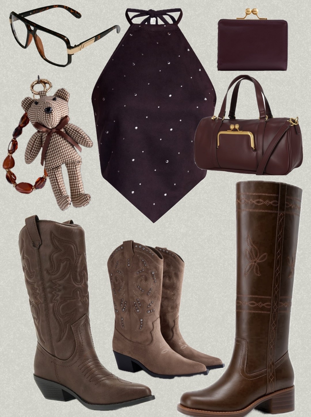 The perfect fall transition pieces! This halter top is the perfect chocolate brown and with boot season coming upon us- these boots are stylish and affordable. Plus all the accessories you need to complete any fall outfit!

#LTKgrwm #LTKootd #LTKBeauty