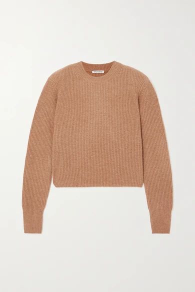 Reformation - Net Sustain Cesina Ribbed Recycled Cashmere-blend Sweater - Camel | NET-A-PORTER (US)