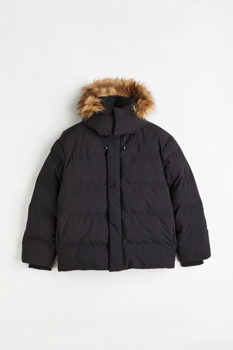 Water-repellent puffer jacket - Black - Men | H&M GB | H&M (UK, MY, IN, SG, PH, TW, HK)
