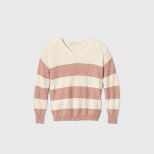 Women's Striped V-Neck Pullover Sweater - Knox Rose™ | Target