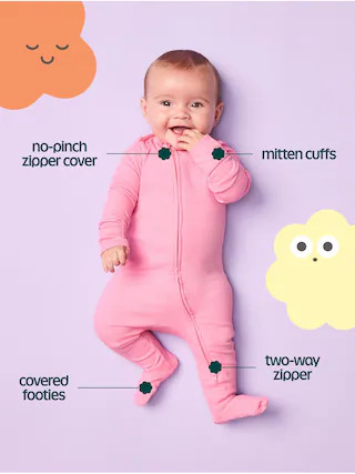 2-Way-Zip Sleep & Play Footed One-Piece for Baby | Old Navy (US)