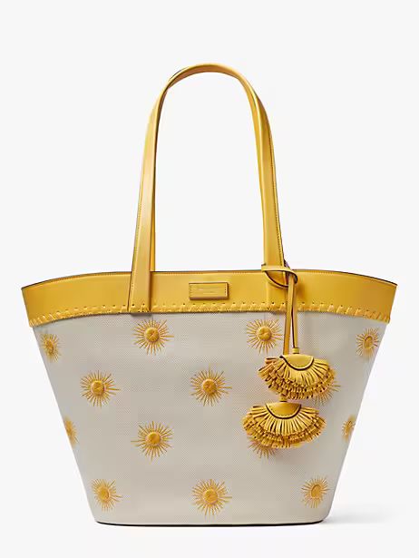 The Pier Embroidered Canvas Medium Tote | Kate Spade (US)