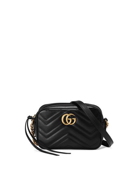 Gucci GG Marmont Mini Matelasse Camera Bag, Black | Neiman Marcus