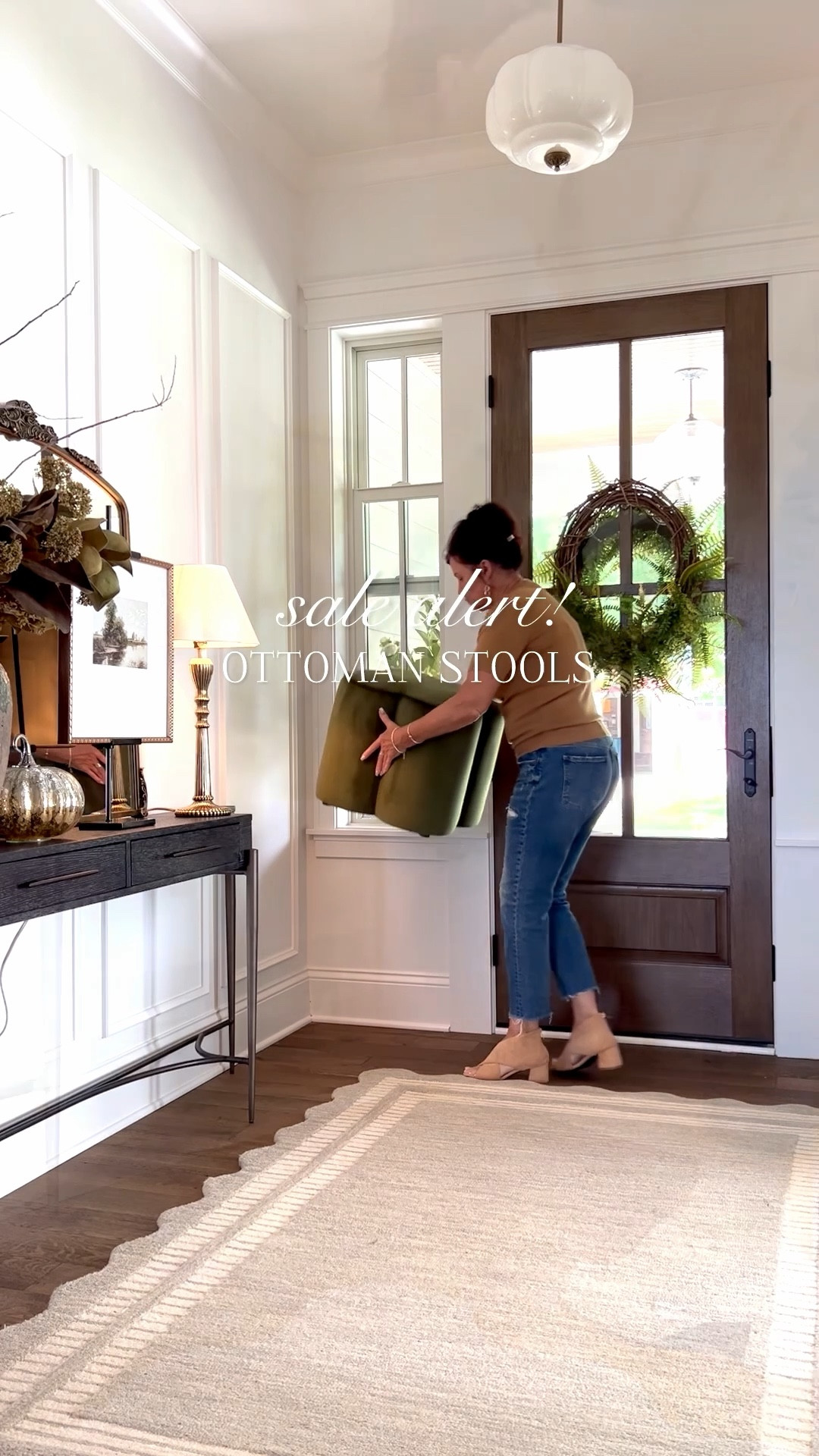 My pretty ottoman stools are back in stock and on sale! I love, love this green velvet. Available in additional colors.

#LTKSaleAlert #LTKHoliday #LTKHome