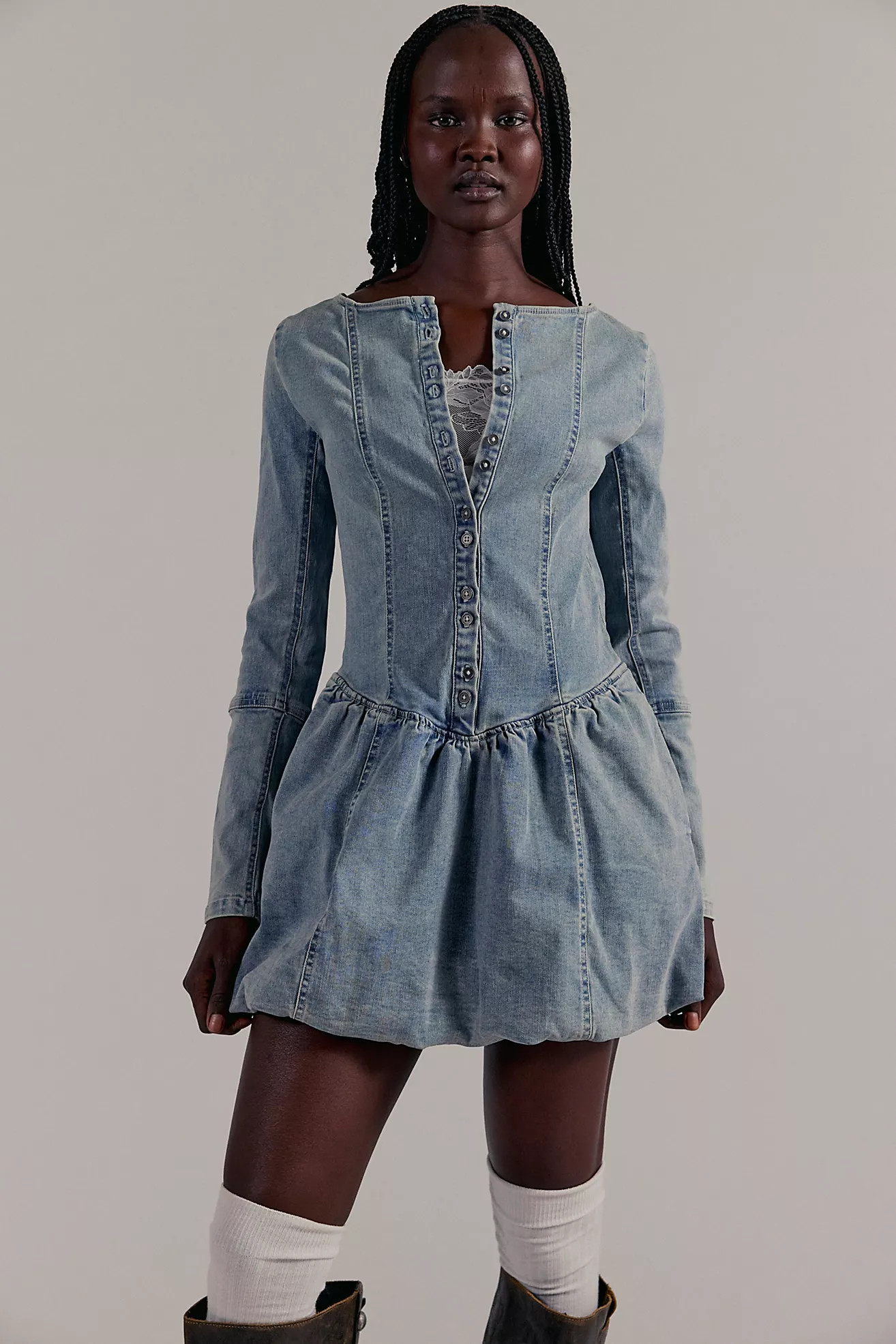 We The Free Kent Denim Mini Dress | Free People (Global - UK&FR Excluded)