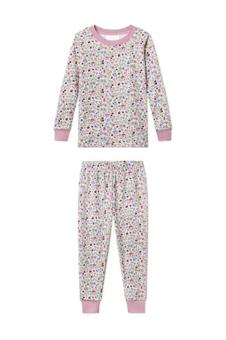 Kids Long-Long Set in Plum Elizabeth Floral | Lake Pajamas