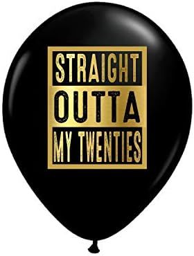 Straight Outta My Twenties - 30th Birthday Balloons - Set of 6 | Amazon (US)