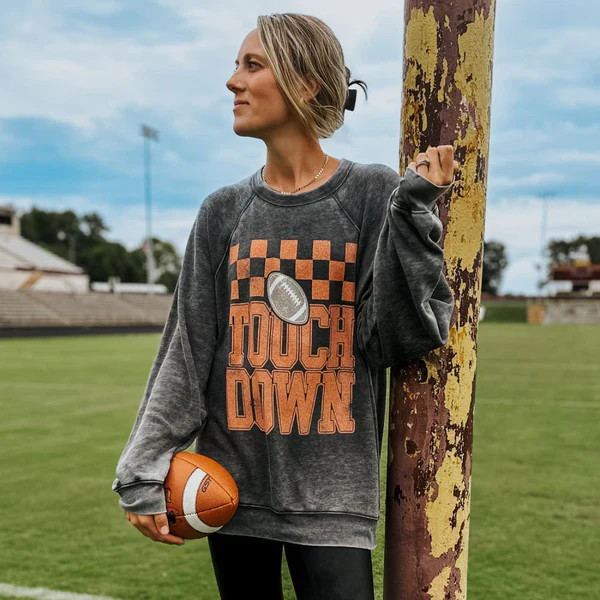 Touchdown Acid Wash Crewneck | Mountain Moverz