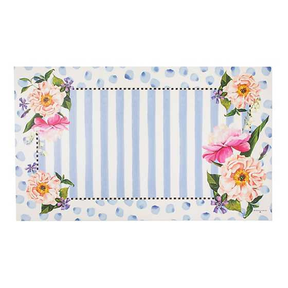 Wildflowers Floor Mat - Blue - 3' x 5' | MacKenzie-Childs