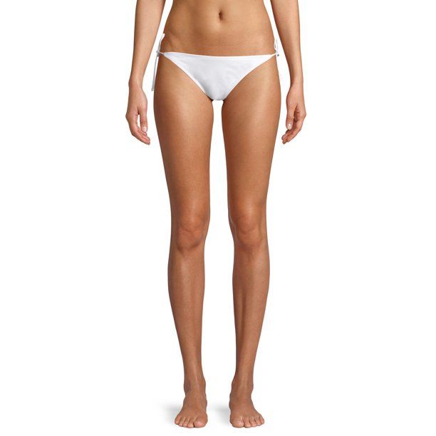 No Boundaries Juniors' Solid Side Tie Nobo Bikini Swimsuit Bottom | Walmart (US)