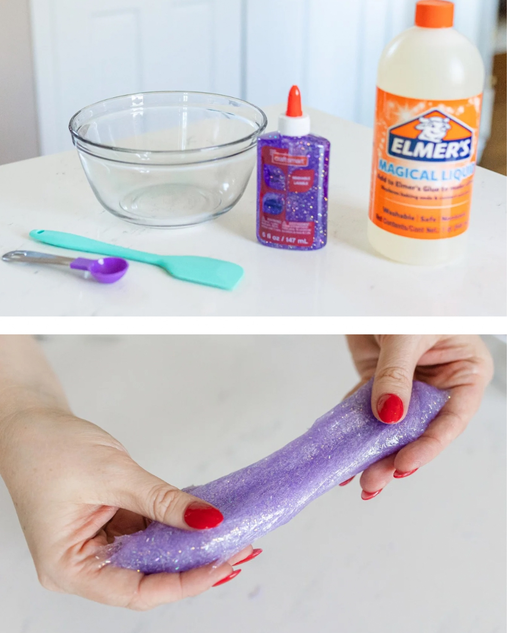 2 ingredient slime! Easy kids activity and hands-on sensory craft project!

#LTKKids