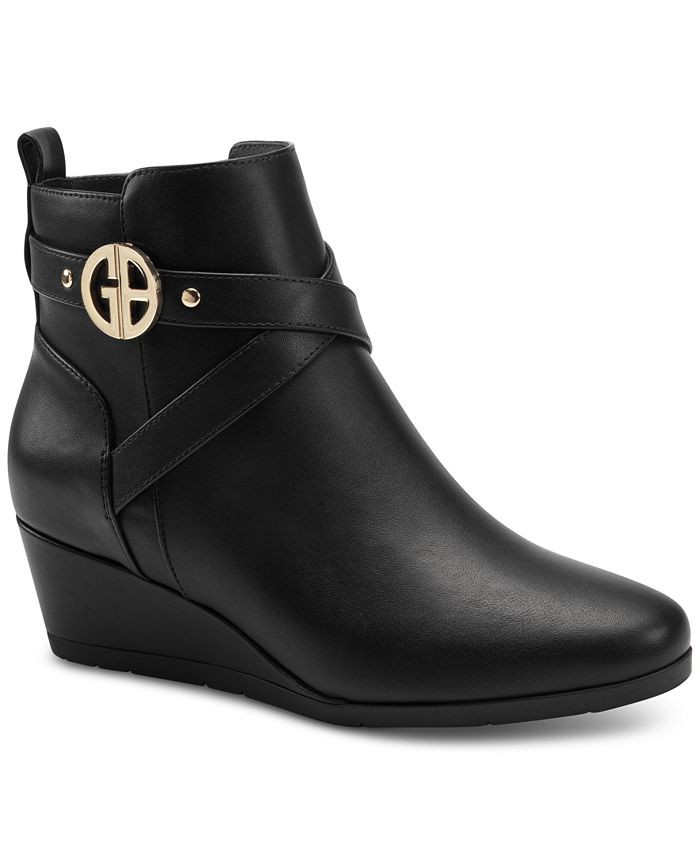Giani Bernini Cherie Wedge Booties, Created for Macy's & Reviews - Booties - Shoes - Macy's | Macys (US)