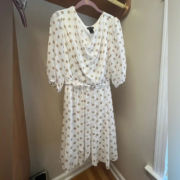 Kate and Lily Petite Polka Dot Tie Front Dress | Poshmark