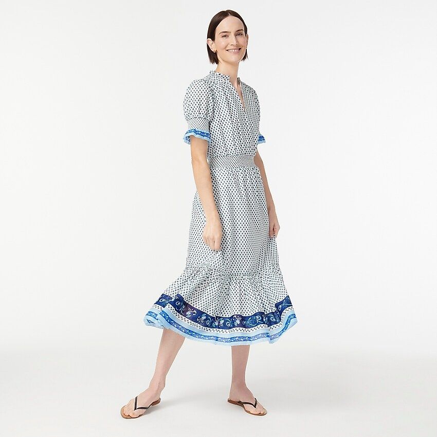 Smocked ruffle dress in cotton voile | J.Crew US