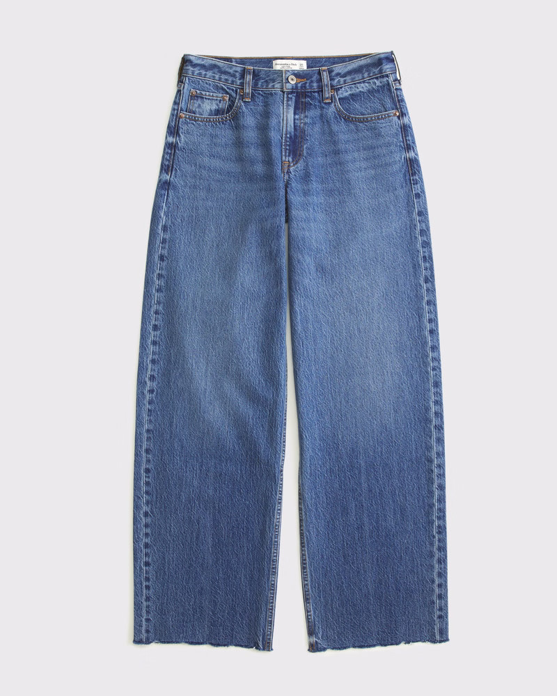 Abercrombie & Fitch Women's Low Rise Ultra Loose Jean in Medium Wash - Size 32 SHORT | Abercrombie & Fitch (US)