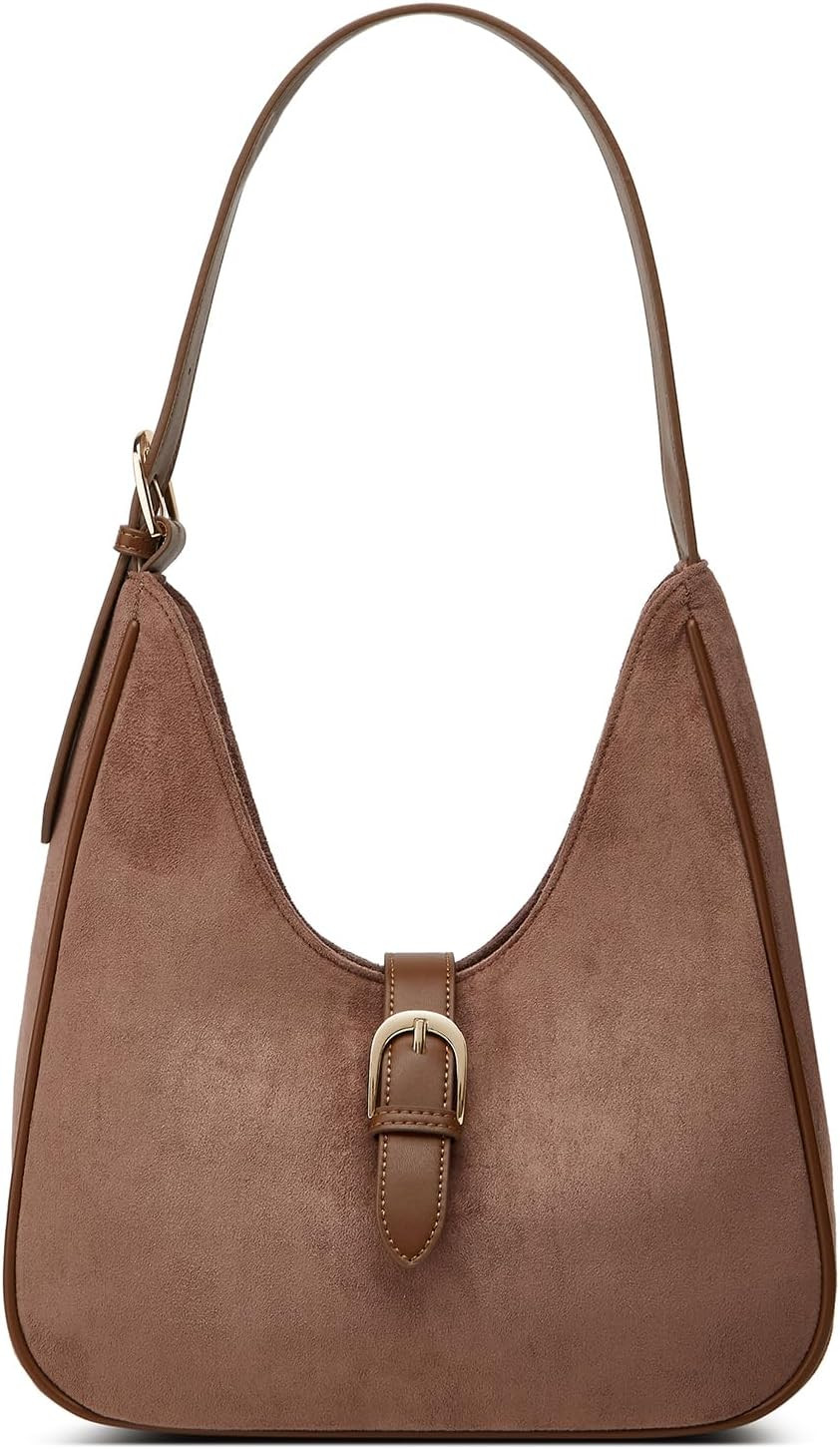 Retro Suede Shoulder Bag For Women Underarm Bag Winter Women's Hobo Bag Purse Tote Bag Commuter Handbag | Amazon (US)