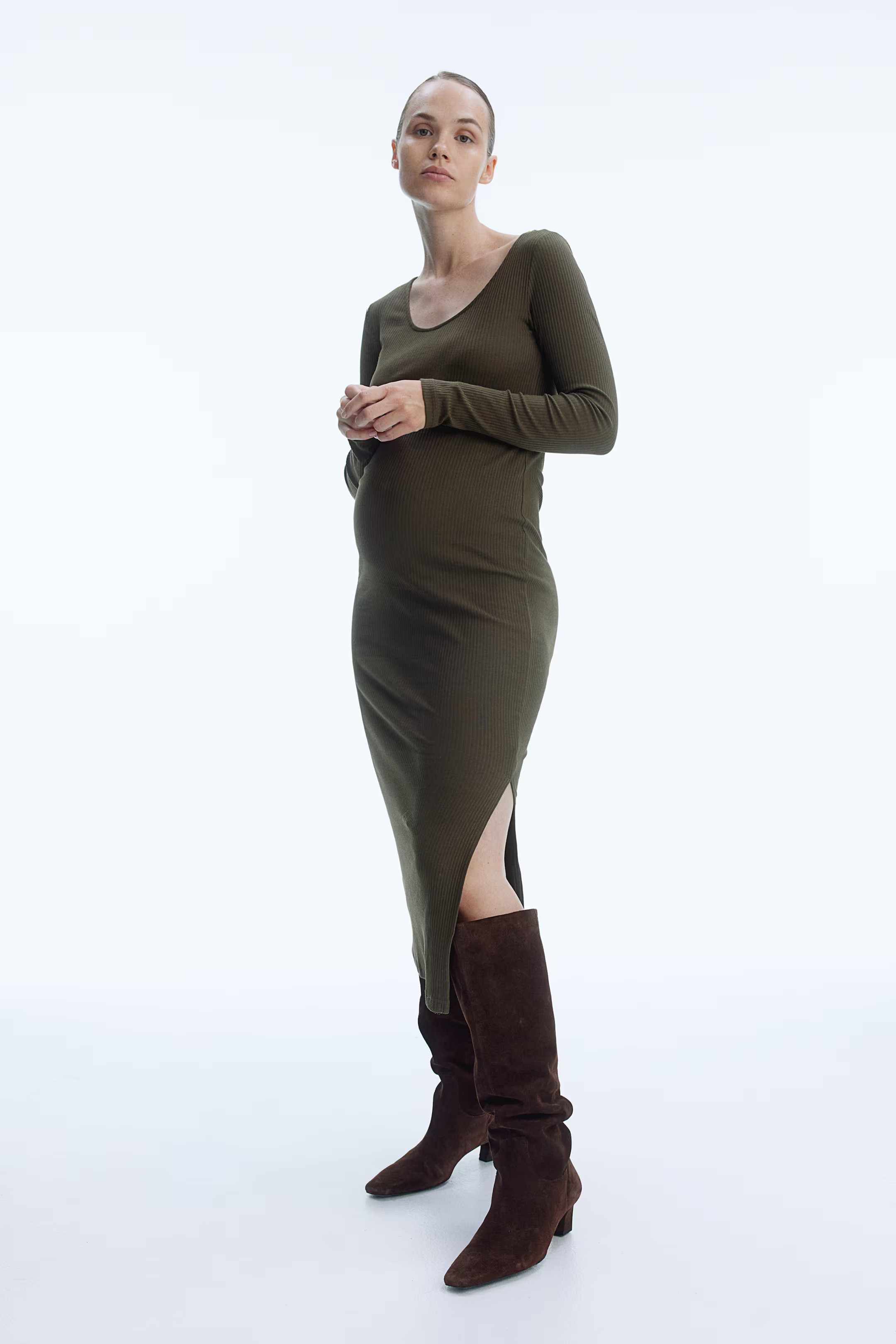 MAMA Ribbed Bodycon Dress | H&M (US + CA)