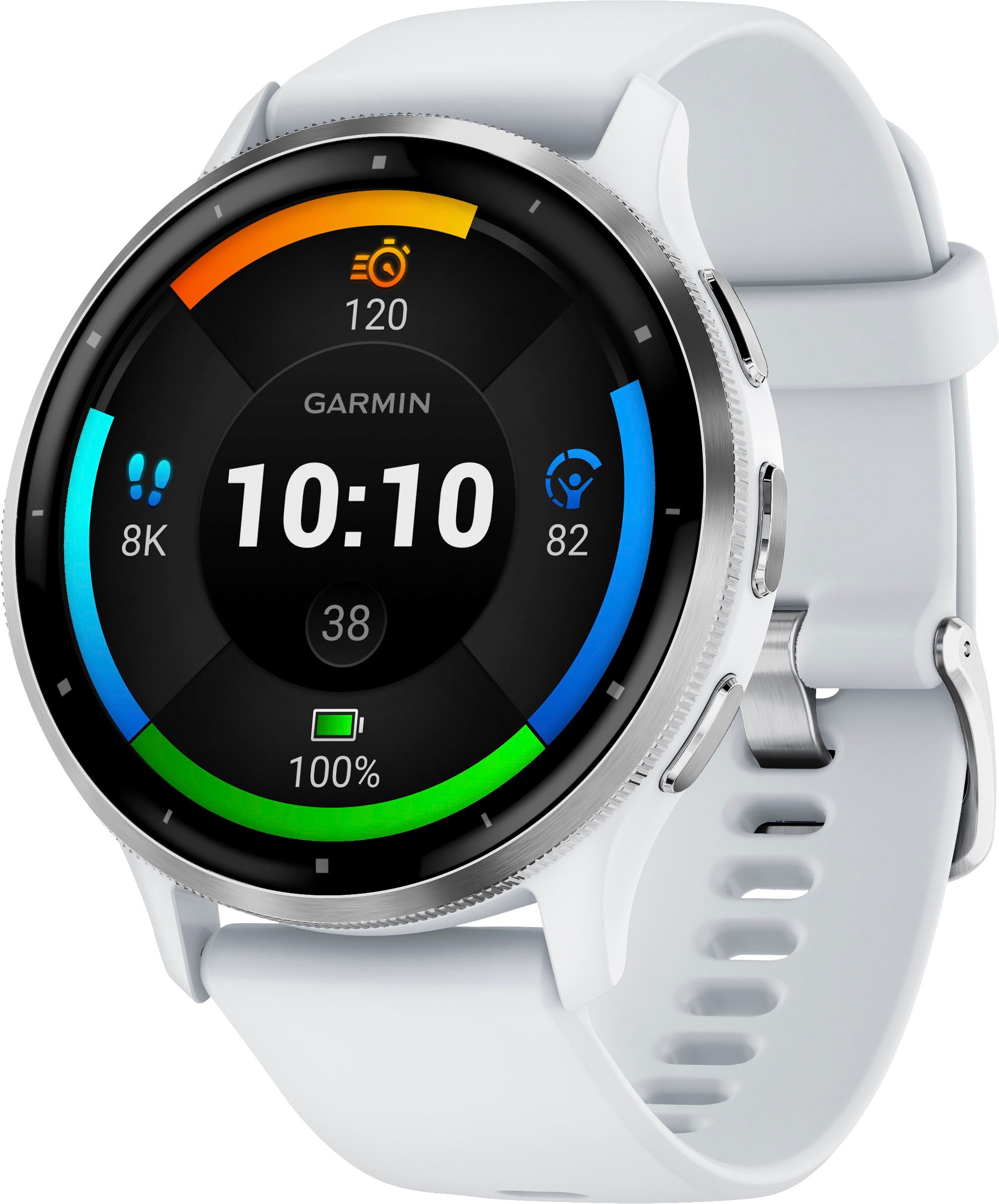Garmin Venu 3 GPS Smartwatch 45 mm Fiber-reinforced polymer Stainless Steel and Whitestone 010-02... | Best Buy U.S.